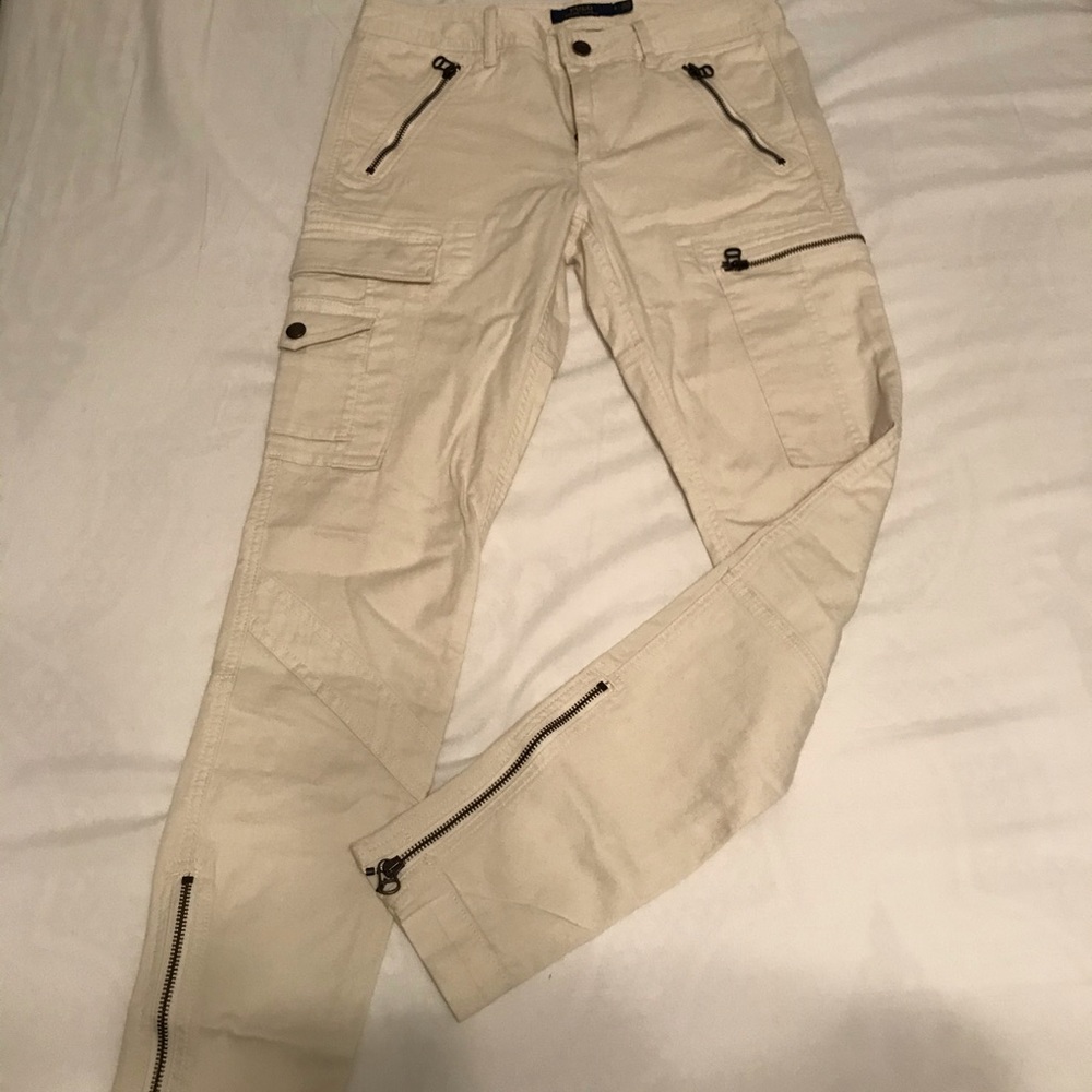 Ralph Lauren cream zipper pants